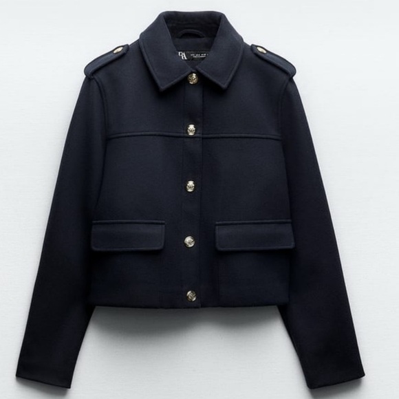 Zara Navy Blue Jacket - Picture 1 of 4